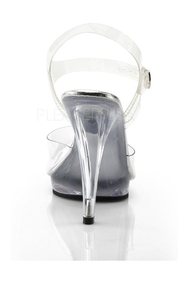 Fabulicious FLAIR-408 Sandal in Clear Vinyl