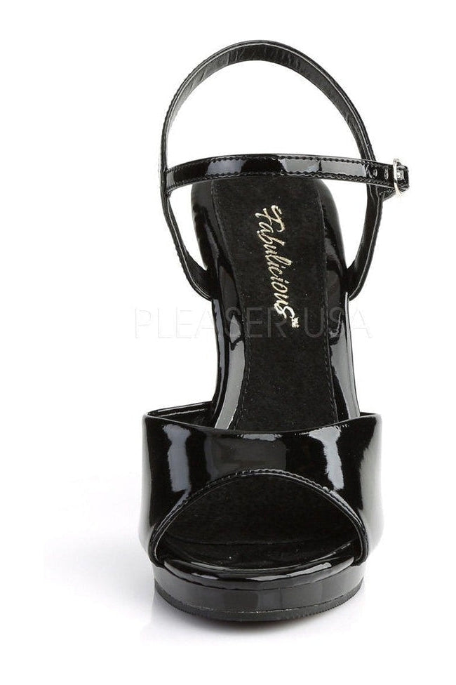 Fabulicious FLAIR-409 Sandal in Black Patent