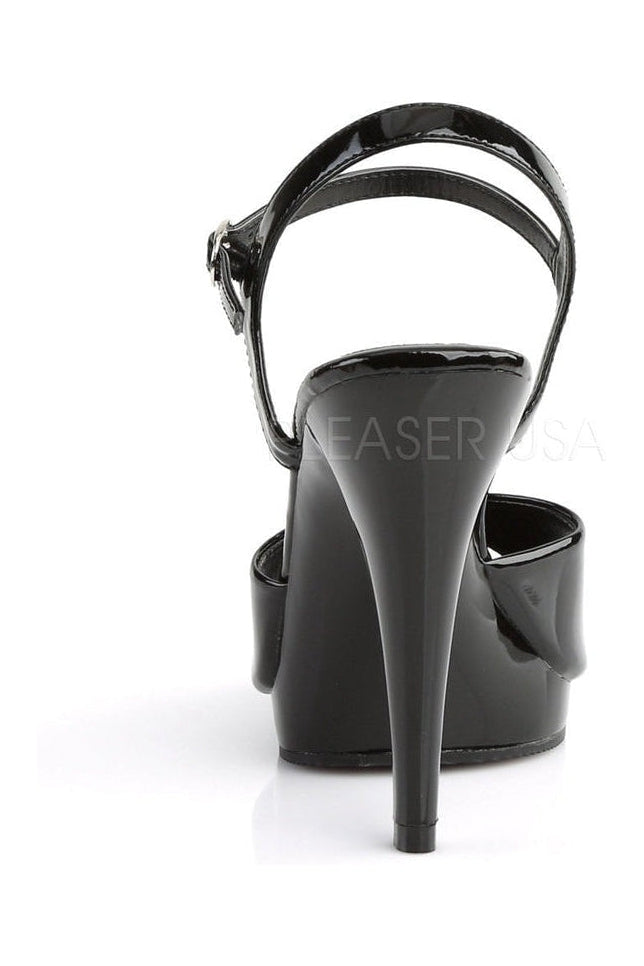Fabulicious FLAIR-409 Sandal in Black Patent