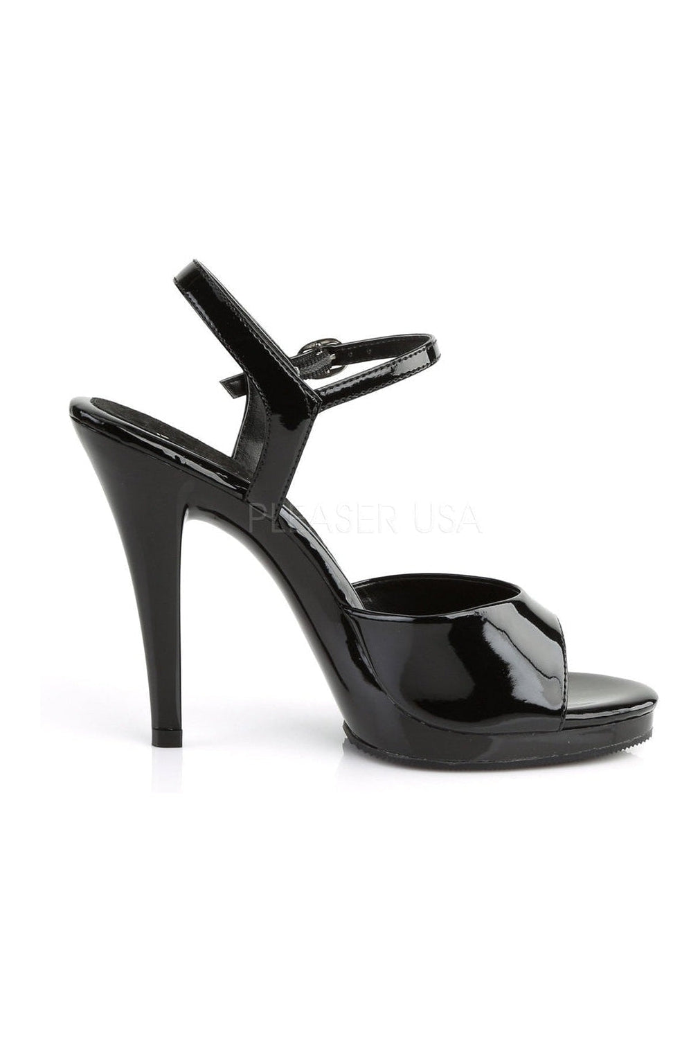 Fabulicious FLAIR-409 Sandal in Black Patent