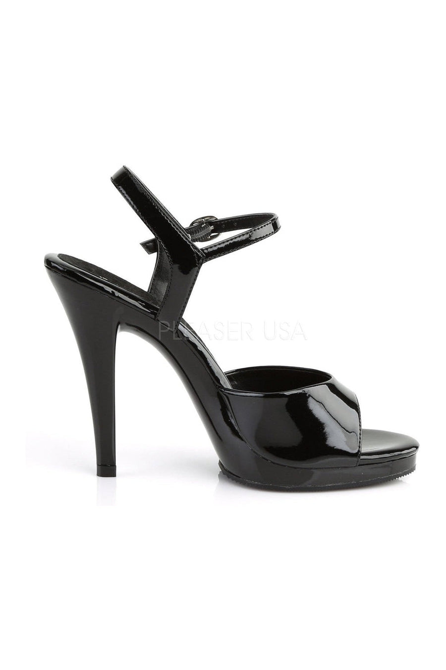 Fabulicious FLAIR-409 Sandal in Black Patent