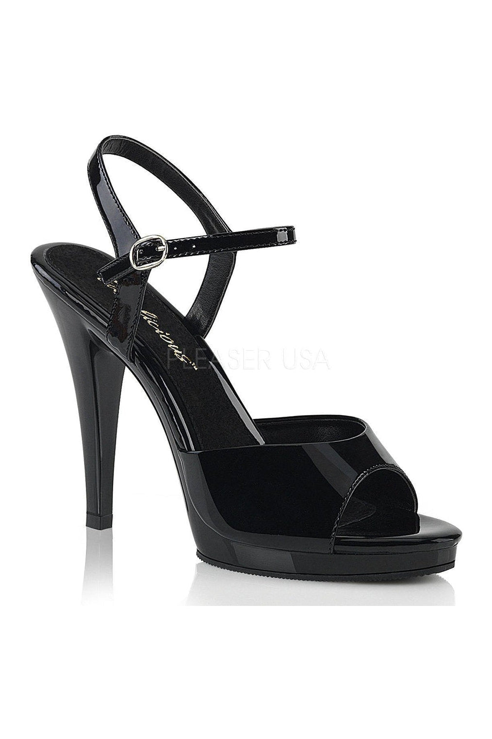FLAIR-409 Sandal | Black Patent-Fabulicious-Black-Sandals-SEXYSHOES.COM