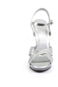 Fabulicious FLAIR-419(G) Sandal in Clear Glitter
