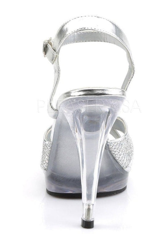 Fabulicious FLAIR-419(G) Sandal in Clear Glitter