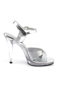 Fabulicious FLAIR-419(G) Sandal in Clear Glitter