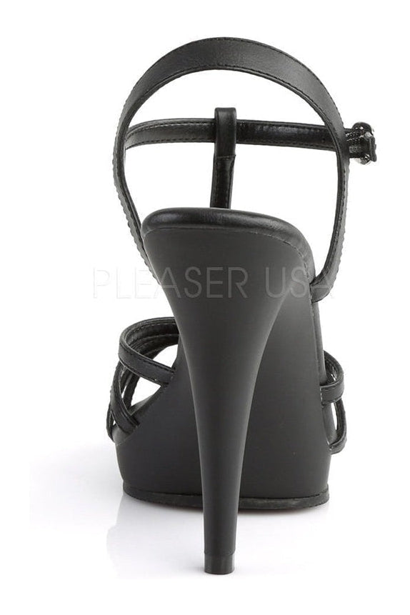FLAIR-420 Sandal | Black Faux Leather-Fabulicious-Sandals-SEXYSHOES.COM