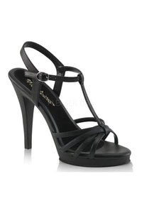Fabulicious FLAIR-420 Sandal in Black Faux Leather from SexyShoes.com