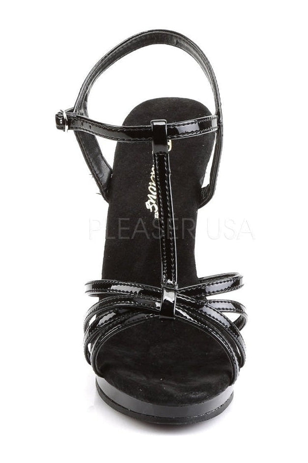 Fabulicious FLAIR-420 Sandal in Black Patent