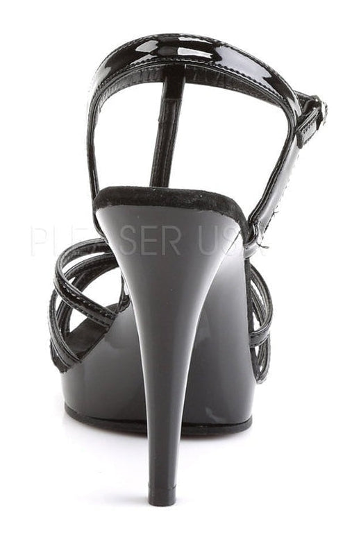 Fabulicious FLAIR-420 Sandal in Black Patent