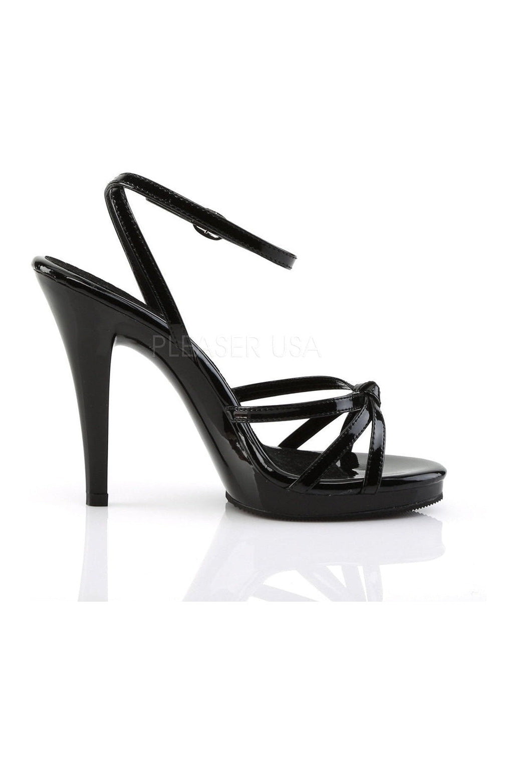 Fabulicious FLAIR-436 Sandal in Black Patent
