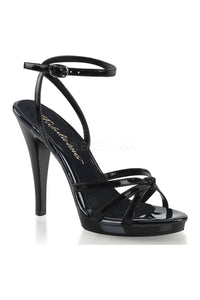 Fabulicious FLAIR-436 Sandal in Black Patent from SexyShoes.com