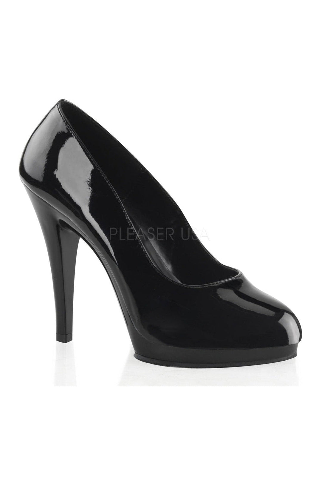 Fabulicious FLAIR-480 Pump in Black Patent from SexyShoes.com
