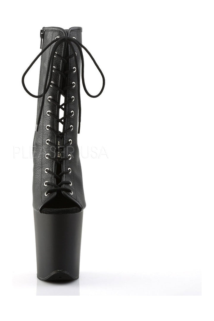 FLAMINGO-1016 Platform Boot  | Black Faux Leather