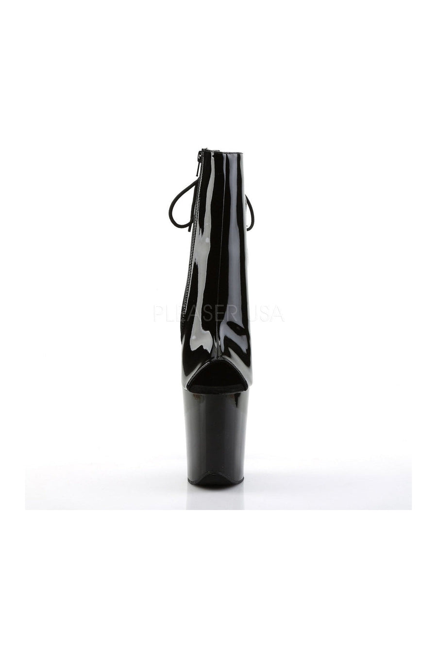 Pleaser FLAMINGO-1018 Platform Boot in Black Patent