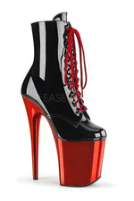 FLAMINGO-1020 Platform Ankle Boot | Black Patent