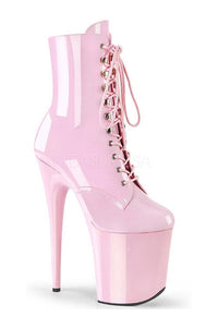 Pleaser FLAMINGO-1020 Platform Ankle Boot in Pink Patent from SexyShoes.com