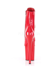 Pleaser FLAMINGO-1020 Platform Ankle Boot in Red Patent