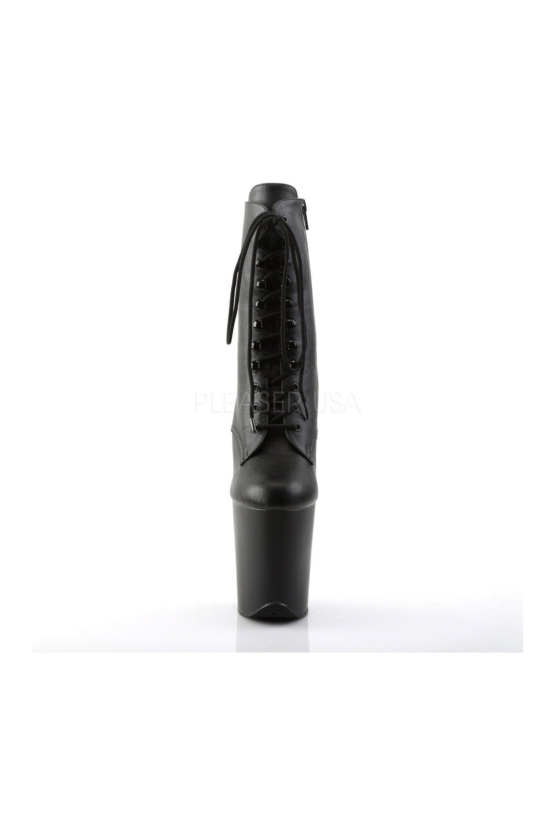 Pleaser FLAMINGO-1020 Platform Boot in Black Faux Leather