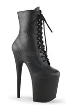 FLAMINGO-1020 Platform Boot  | Black Faux Leather