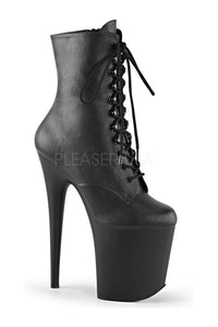 Pleaser FLAMINGO-1020 Platform Boot in Black Faux Leather from SexyShoes.com