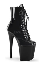 FLAMINGO-1020 Platform Boot  | Black Patent