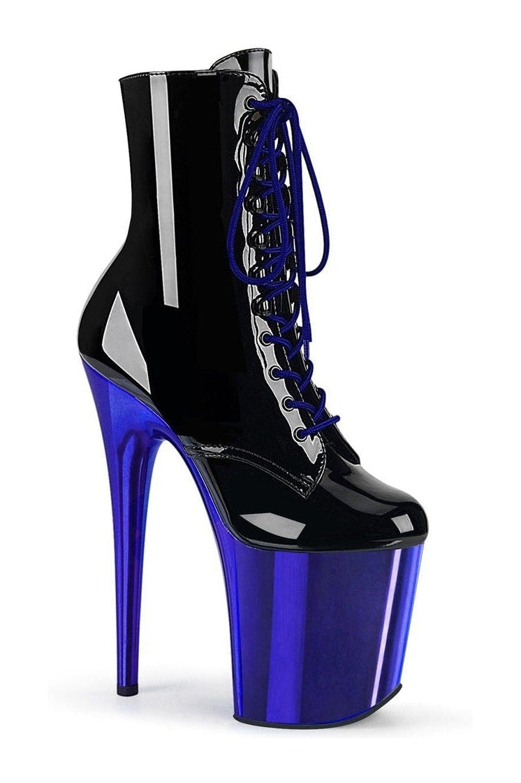 Pleaser Black Ankle Boots Platform Stripper Shoes | Buy at Sexyshoes.com