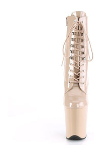 Pleaser FLAMINGO-1020 Exotic Platform Boot in Nude Patent