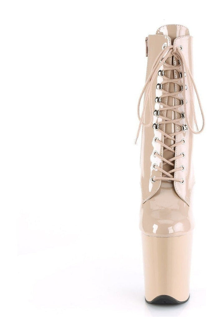 FLAMINGO-1020 Exotic Platform Boot | Nude Patent