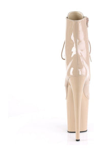 Pleaser FLAMINGO-1020 Exotic Platform Boot in Nude Patent
