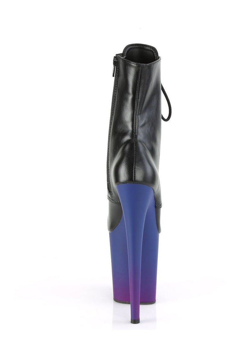 Pleaser FLAMINGO-1020BP Exotic Boot in Black Faux Leather