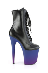 Pleaser FLAMINGO-1020BP Exotic Boot in Black Faux Leather