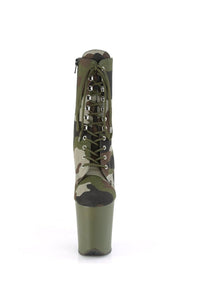 Pleaser FLAMINGO-1020CAMO Exotic Boot in Kahki Fabric