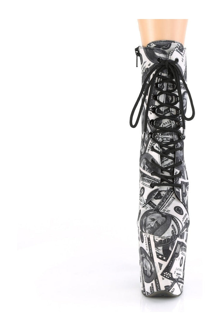 Pleaser FLAMINGO-1020DP Exotic Boot in Black Fabric
