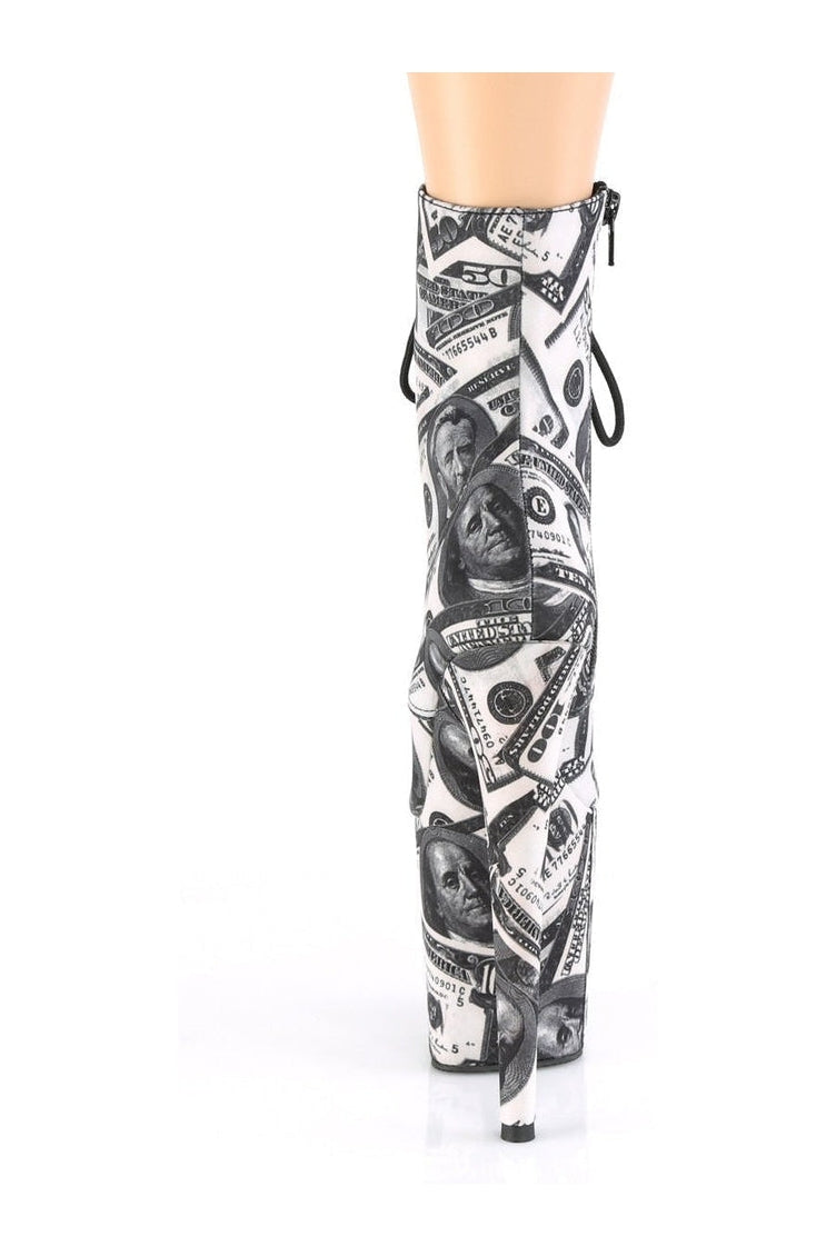 Pleaser FLAMINGO-1020DP Exotic Boot in Black Fabric