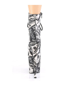 Pleaser FLAMINGO-1020DP Exotic Boot in Black Fabric