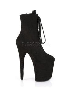 Pleaser FLAMINGO-1020FS Platform Ankle Boot in Black Faux Leather