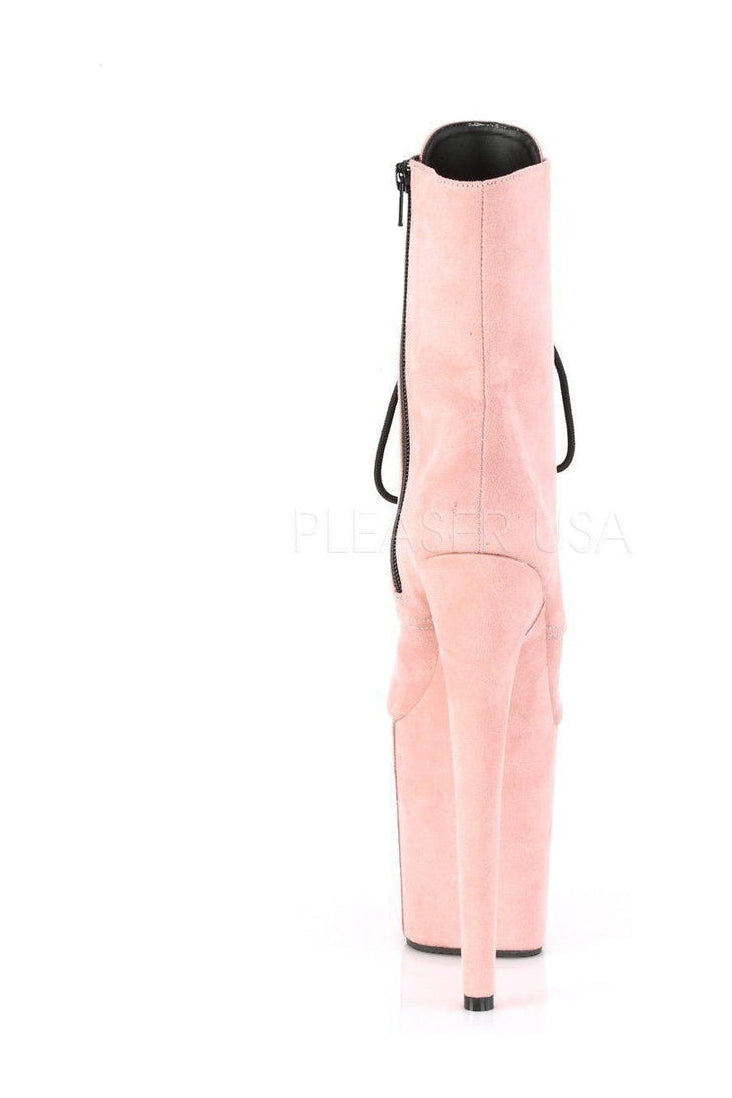 Pleaser FLAMINGO-1020FS Platform Ankle Boot in Fuchsia Faux Leather