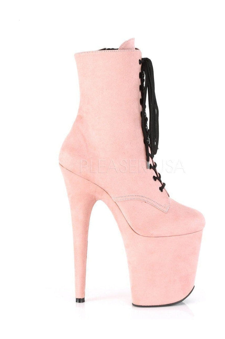 Pleaser FLAMINGO-1020FS Platform Ankle Boot in Fuchsia Faux Leather