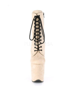 Pleaser FLAMINGO-1020FS Platform Ankle Boot in Tan Faux Leather