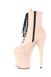 Pleaser FLAMINGO-1020FS Platform Ankle Boot in Tan Faux Leather