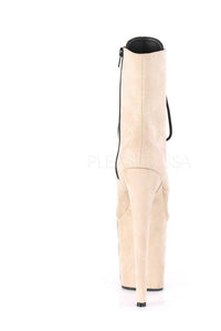 Pleaser FLAMINGO-1020FS Platform Ankle Boot in Tan Faux Leather