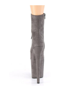 Pleaser FLAMINGO-1020FS Exotic Ankle Boot in Grey Faux Suede