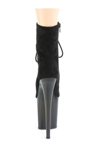 Pleaser FLAMINGO-1020FST Exotic Boot in Black Faux Suede