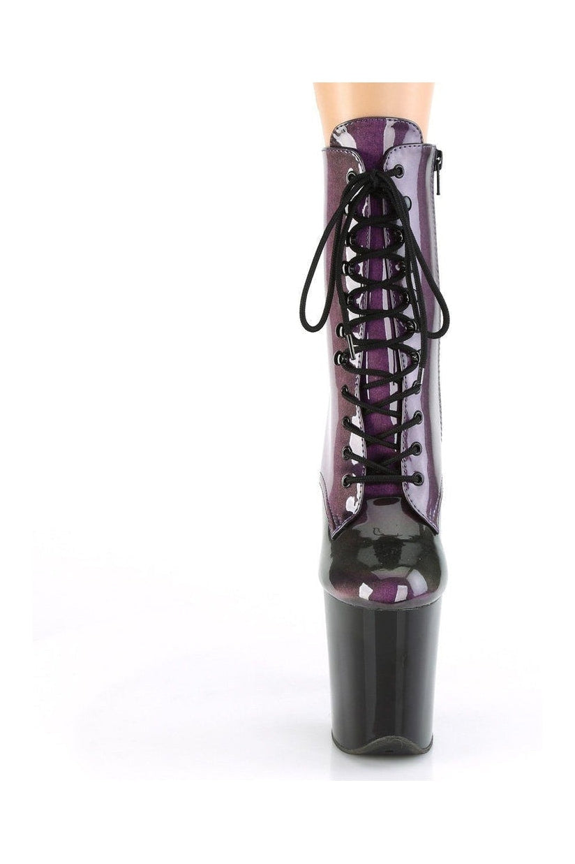 FLAMINGO-1020SHG Stripper Boot | Purple Patent-Pleaser