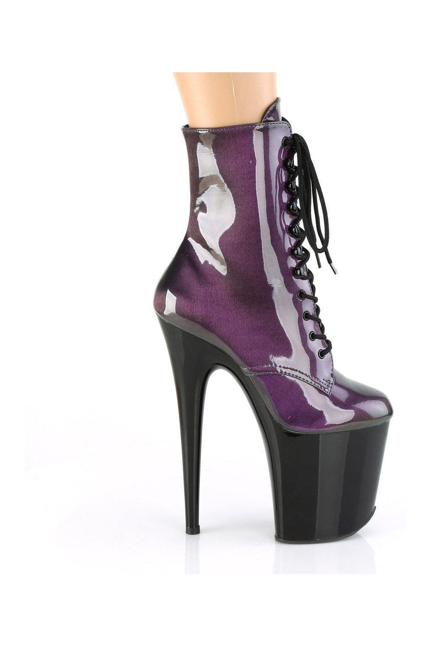 FLAMINGO-1020SHG Stripper Boot | Purple Patent-Pleaser
