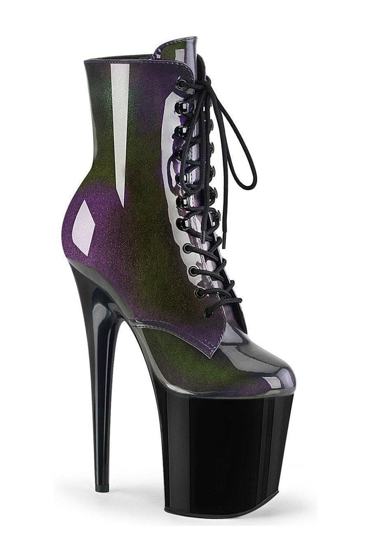Pleaser Purple Ankle Boots Platform Stripper Shoes | Buy at Sexyshoes.com