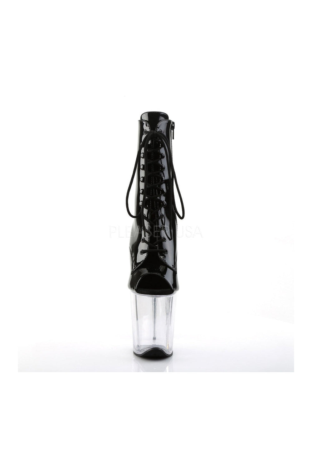 Pleaser FLAMINGO-1021 Platform Boot in Black Patent