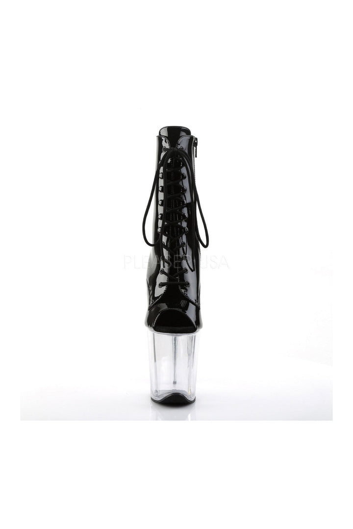 FLAMINGO-1021 Platform Boot  | Black Patent