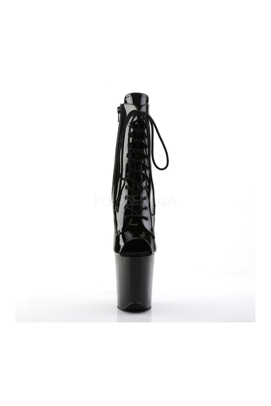 Pleaser FLAMINGO-1021 Platform Boot in Black Patent