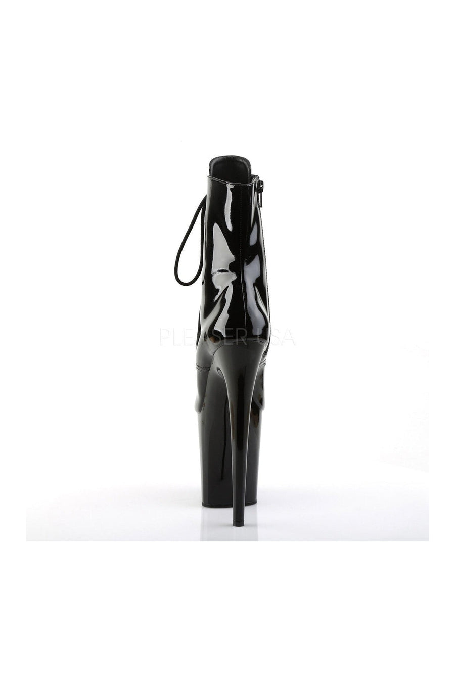 Pleaser FLAMINGO-1021 Platform Boot in Black Patent